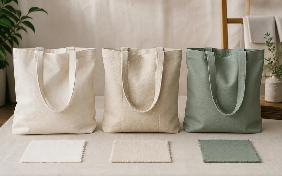 Ham bez, kanvas ve gabardin çanta kumaşlarının karşılaştırılması