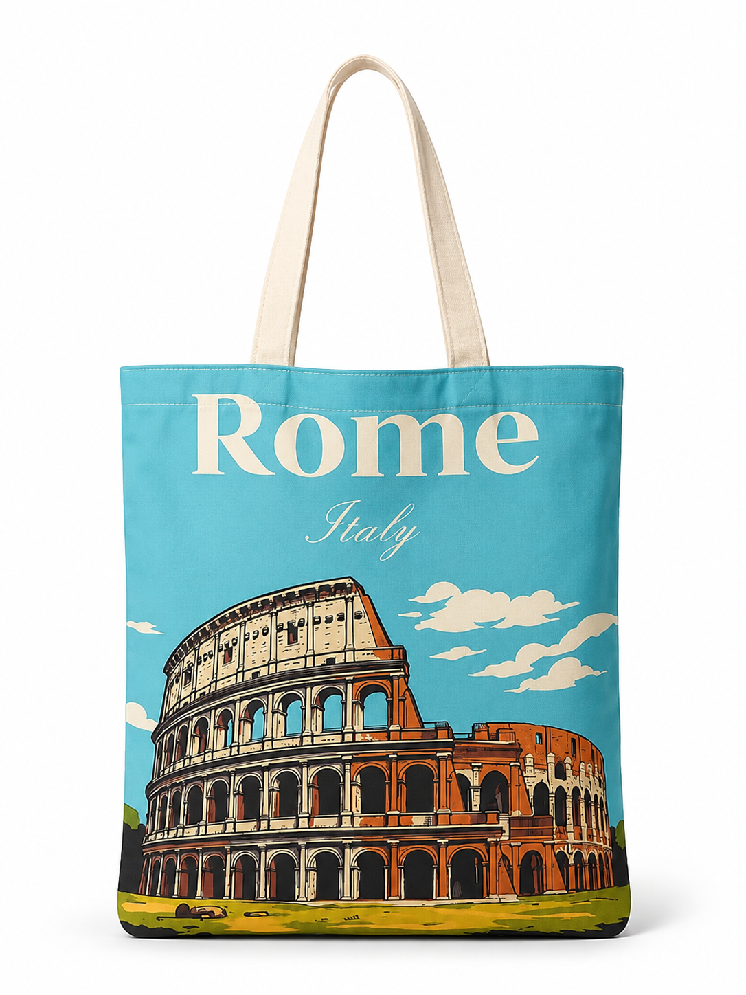 Baskılı Bez Çanta-talya-roma-stadyum